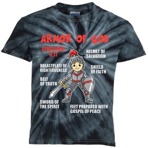 Bible Chapters For Put On The Full Armor Of God Kids Tie-Dye T-Shirt