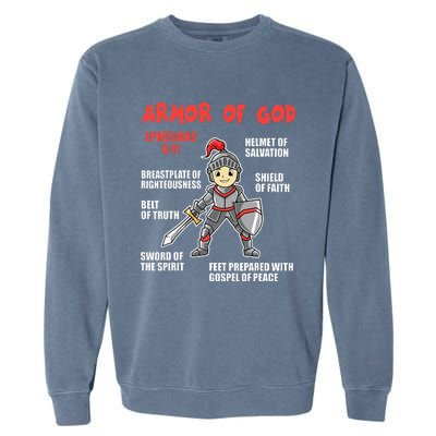 Bible Chapters For Put On The Full Armor Of God Garment-Dyed Sweatshirt