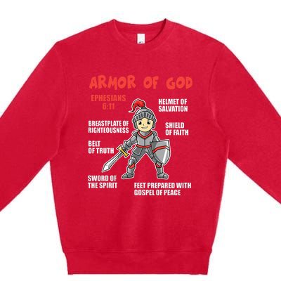 Bible Chapters For Put On The Full Armor Of God Premium Crewneck Sweatshirt