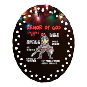 Bible Chapters For Put On The Full Armor Of God Ceramic Oval Ornament