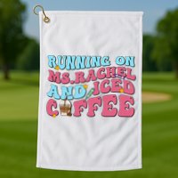 Black cat for humor Hiss Off Meow Cat Golf Towel