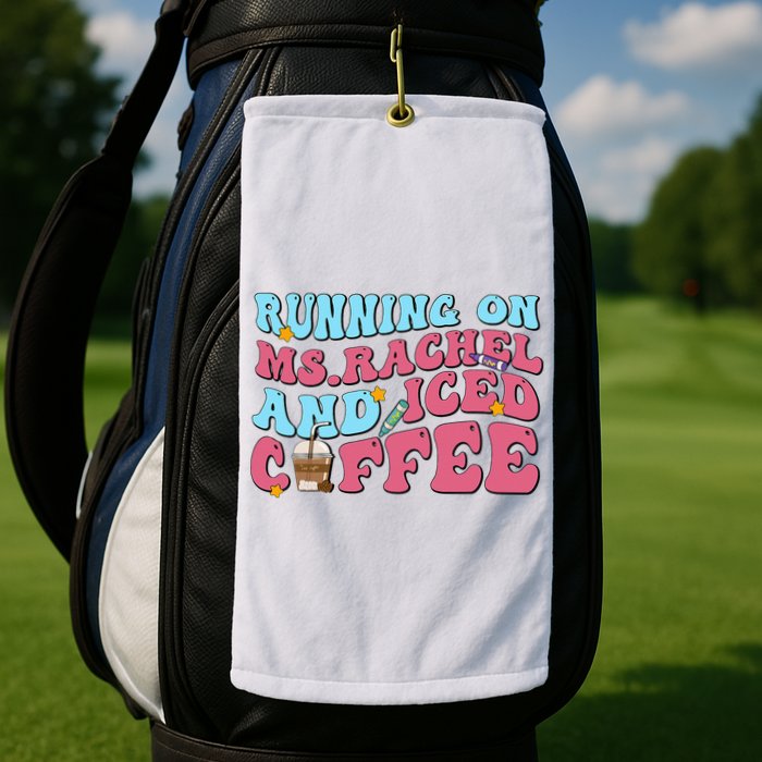 Black cat for humor Hiss Off Meow Cat Golf Towel