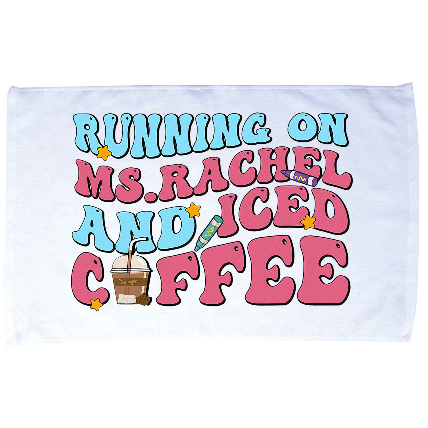 Black cat for humor Hiss Off Meow Cat Microfiber Hand Towel