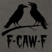Black Crow, F-Caw-F Funny Black Bird Lover Cotton Canvas Backpack