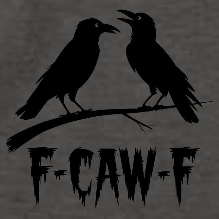 Black Crow, F-Caw-F Funny Black Bird Lover Vector Backpack