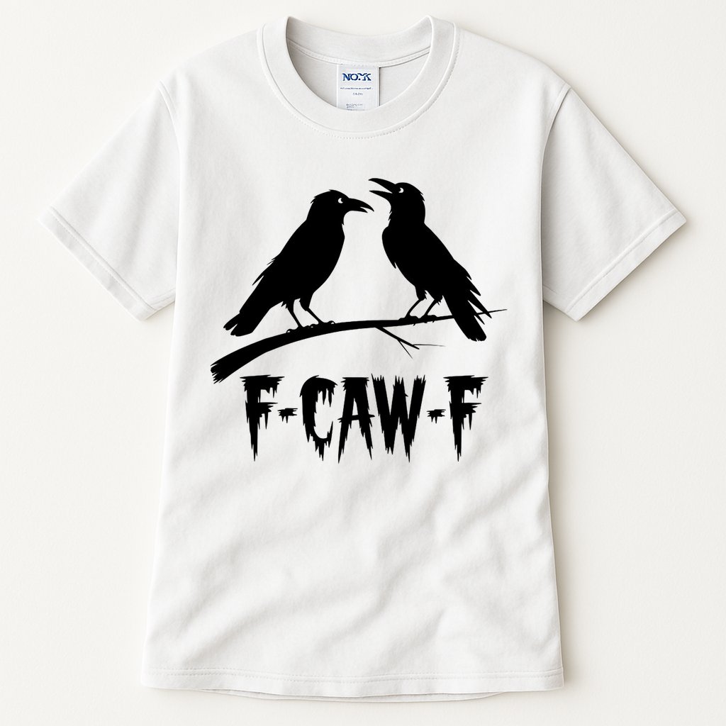 Black Crow, F-Caw-F Funny Black Bird Lover Tall T-Shirt