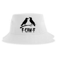 Black Crow, F-Caw-F Funny Black Bird Lover Sustainable Bucket Hat