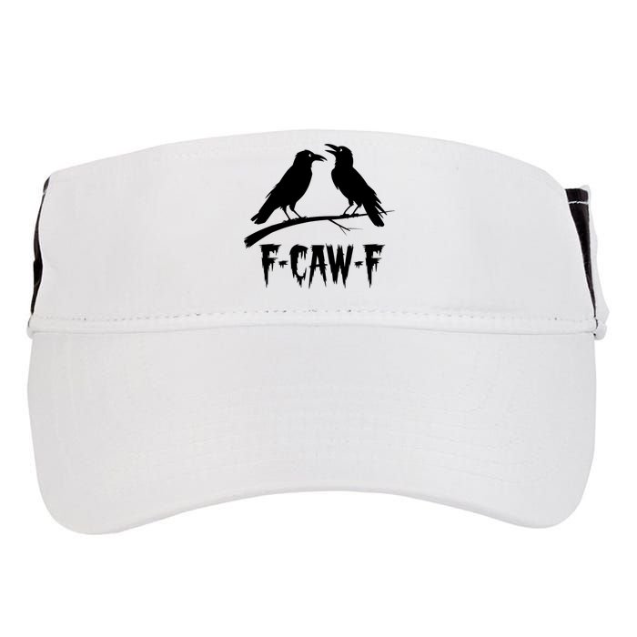 Black Crow, F-Caw-F Funny Black Bird Lover Adult Drive Performance Visor