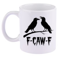 Black Crow, F-Caw-F Funny Black Bird Lover 11oz C Handle Ceramic Mug
