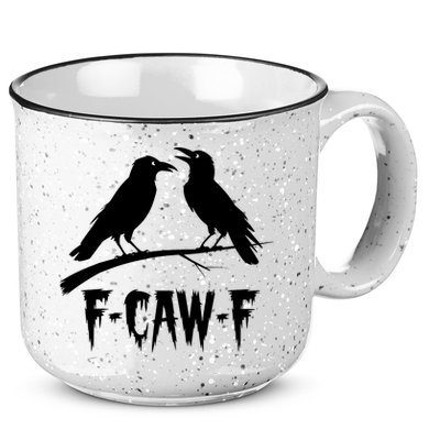 Black Crow, F-Caw-F Funny Black Bird Lover 15oz Campfire Ceramic Mug