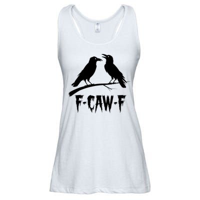 Black Crow, F-Caw-F Funny Black Bird Lover Ladies Essential Flowy Tank