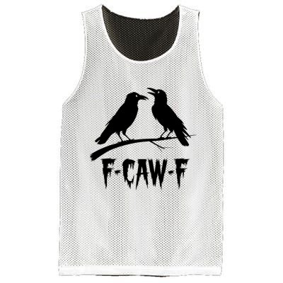 Black Crow, F-Caw-F Funny Black Bird Lover Mesh Reversible Basketball Jersey Tank