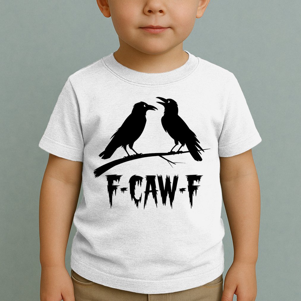 Black Crow, F-Caw-F Funny Black Bird Lover Toddler T-Shirt