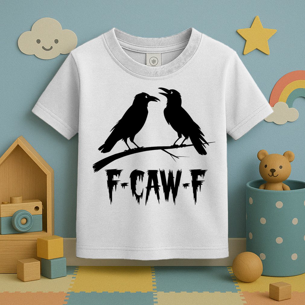 Black Crow, F-Caw-F Funny Black Bird Lover Toddler T-Shirt
