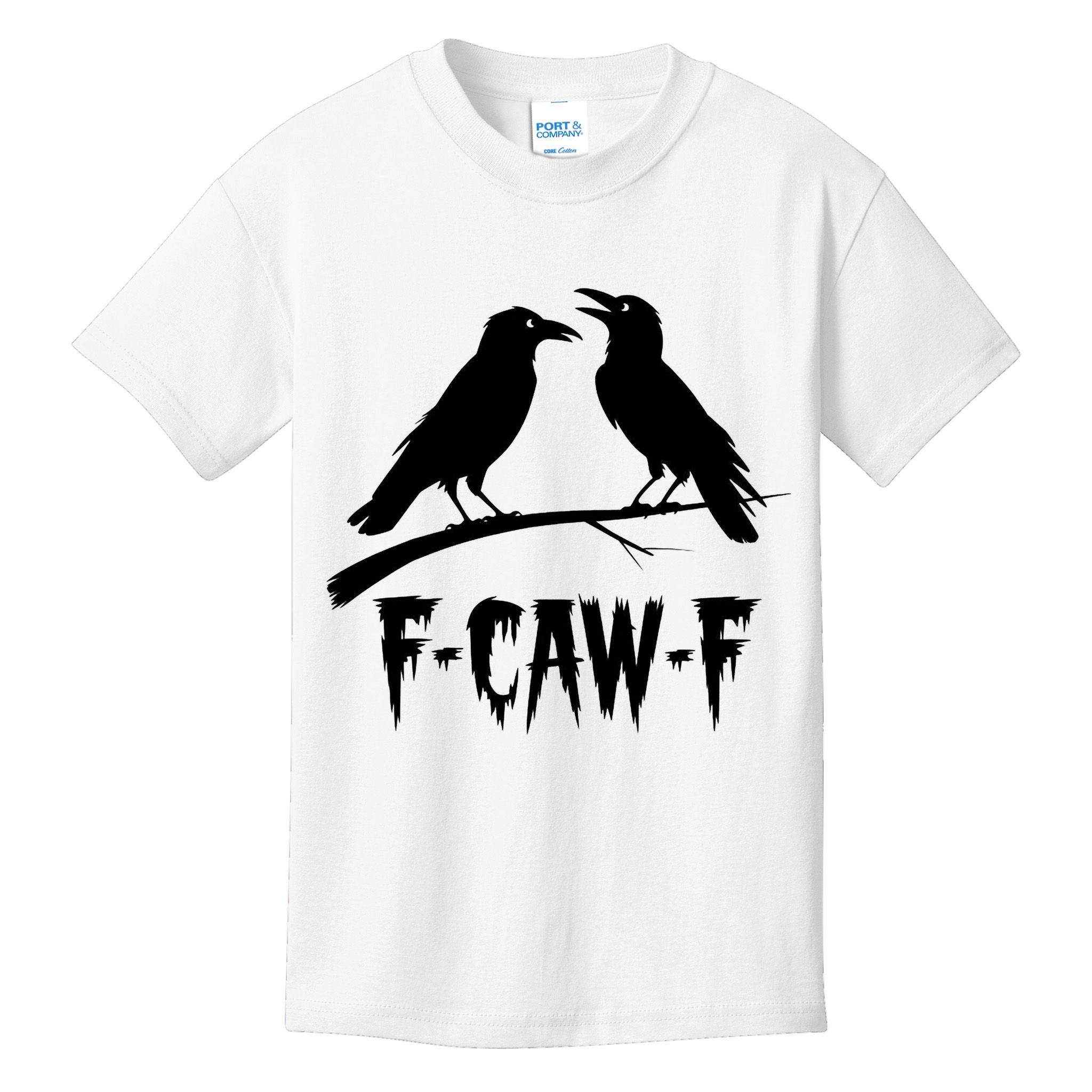 Black Crow, F-Caw-F Funny Black Bird Lover Kids T-Shirt
