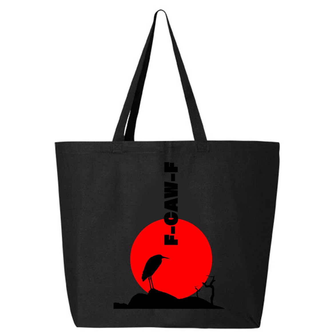 Black Crow F-Caw-F, Black Bird Humor, Funny Sayings 25L Jumbo Tote