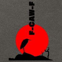 Black Crow F-Caw-F, Black Bird Humor, Funny Sayings Cotton Canvas Backpack