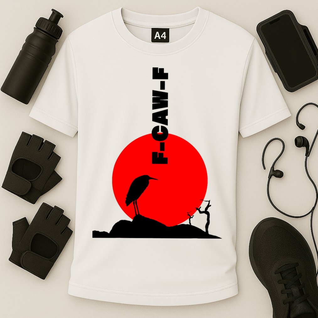 Black Crow F-Caw-F, Black Bird Humor, Funny Sayings Performance Shirt