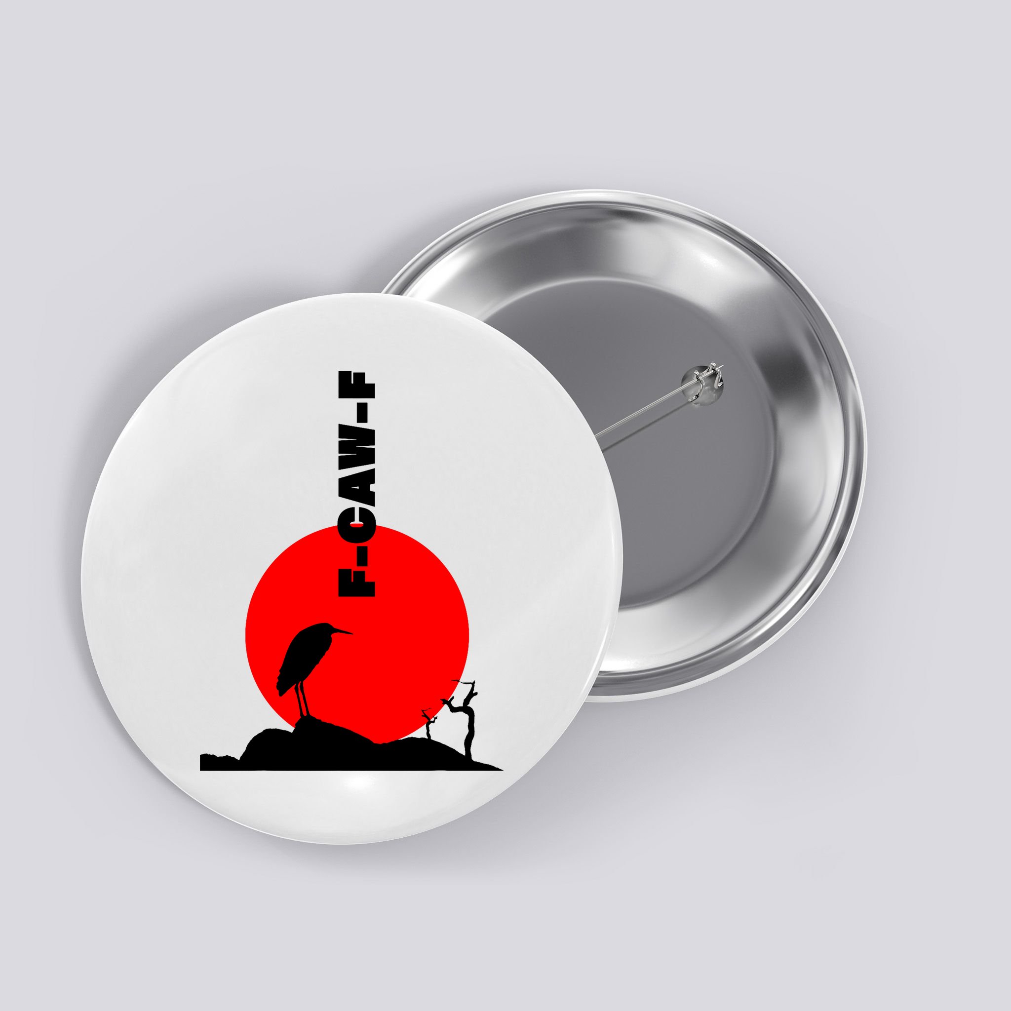 Black Crow F-Caw-F, Black Bird Humor, Funny Sayings Button