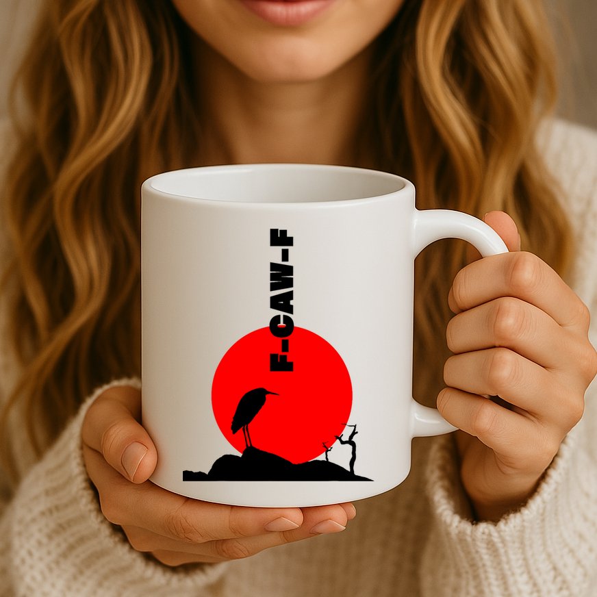 Black Crow F-Caw-F, Black Bird Humor, Funny Sayings Mug