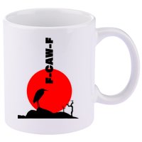 Black Crow F-Caw-F, Black Bird Humor, Funny Sayings 11oz C Handle Ceramic Mug