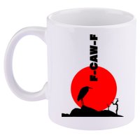Black Crow F-Caw-F, Black Bird Humor, Funny Sayings 11oz C Handle Ceramic Mug