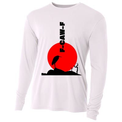 Black Crow F-Caw-F, Black Bird Humor, Funny Sayings Cooling Performance Long Sleeve Crew