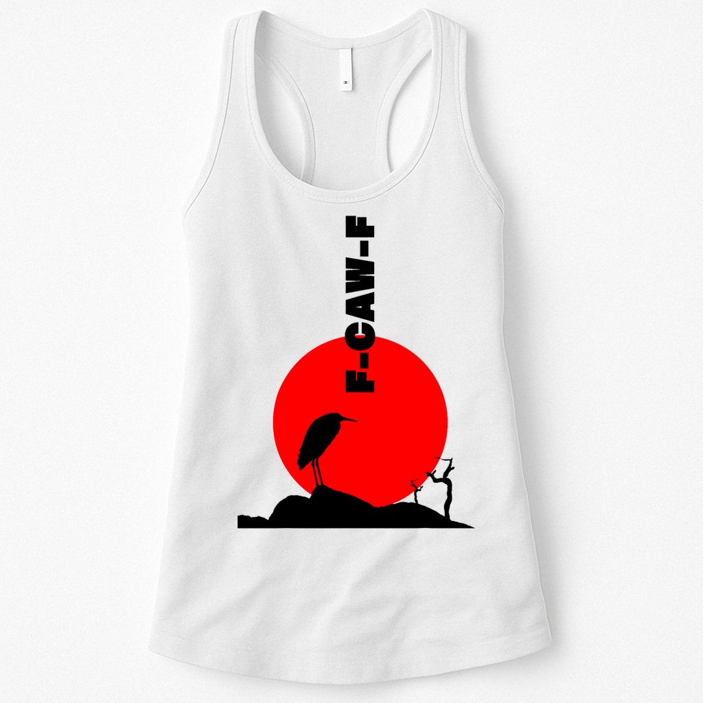 Black Crow F-Caw-F, Black Bird Humor, Funny Sayings Womens Tank Top
