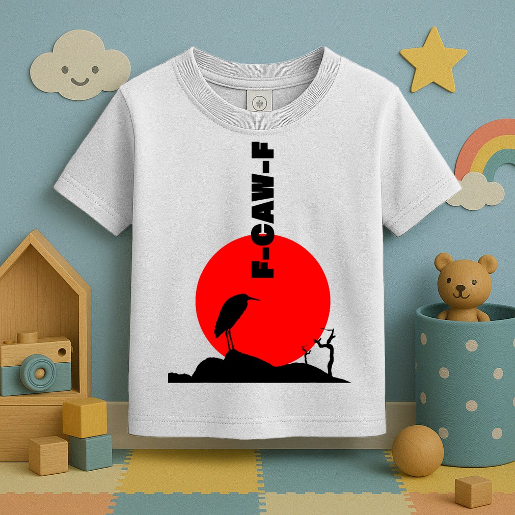 Black Crow F-Caw-F, Black Bird Humor, Funny Sayings Toddler T-Shirt