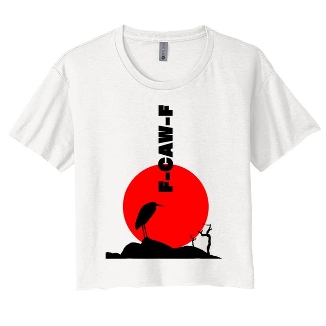 Black Crow F-Caw-F, Black Bird Humor, Funny Sayings Crop Top