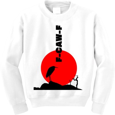 Black Crow F-Caw-F, Black Bird Humor, Funny Sayings Kids Sweatshirt