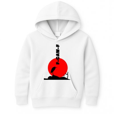 Black Crow F-Caw-F, Black Bird Humor, Funny Sayings Kids Hoodie