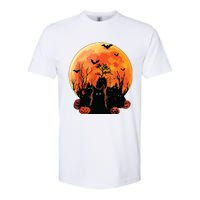 Black Cats Full Moon Funny Animal Pet Lover Halloween Softstyle CVC T-Shirt