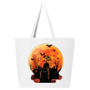 Black Cats Full Moon Funny Animal Pet Lover Halloween 25L Jumbo Tote