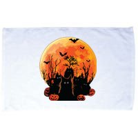 Black Cats Full Moon Funny Animal Pet Lover Halloween Microfiber Hand Towel