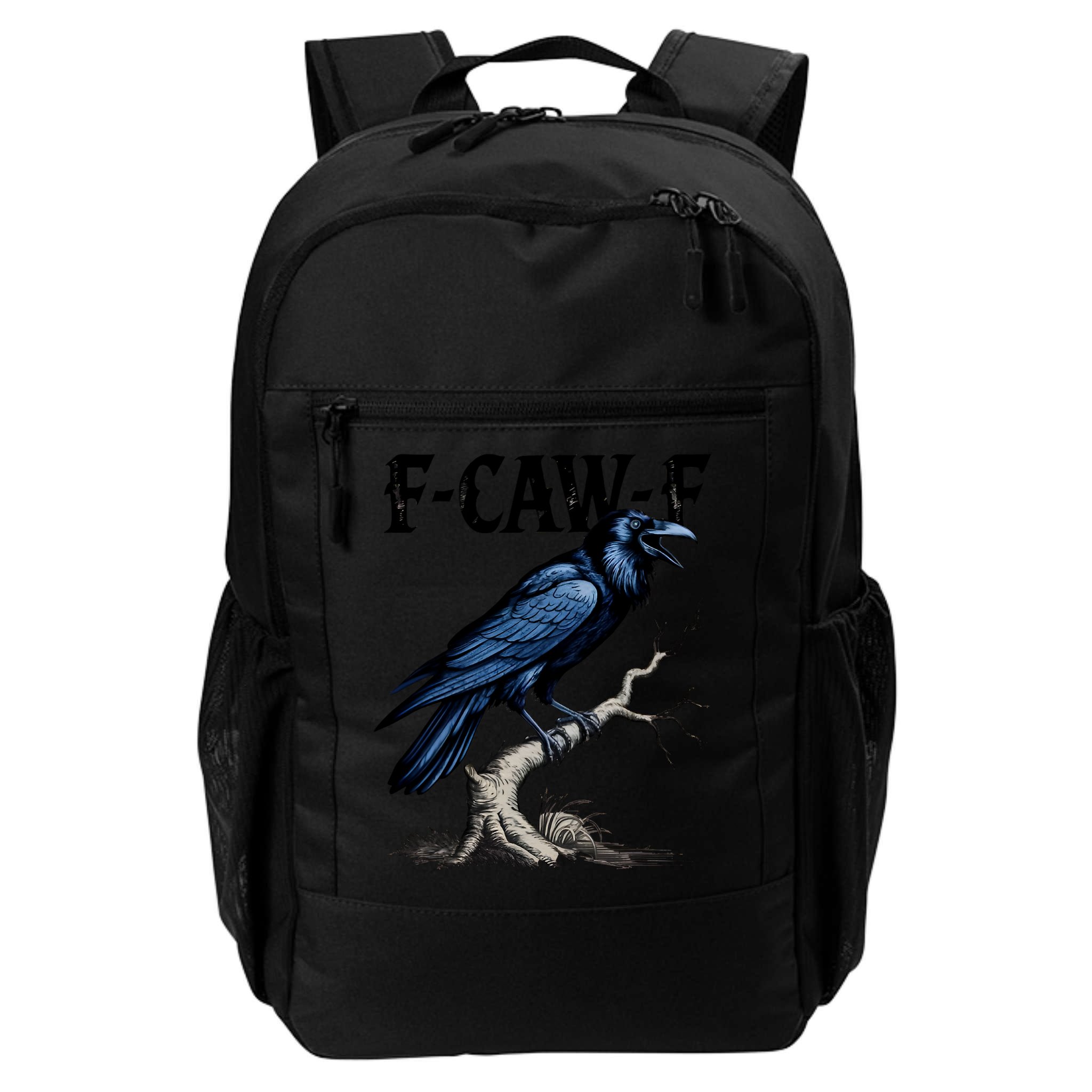 Black Crow, F-Caw-F Funny Black Bird Backpack