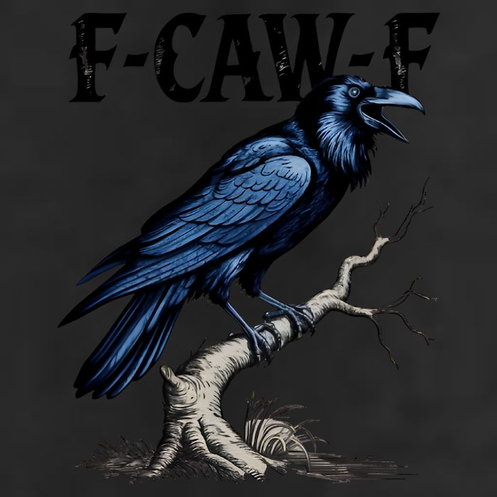 Black Crow, F-Caw-F Funny Black Bird 25L Jumbo Tote