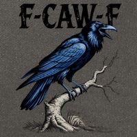 Black Crow, F-Caw-F Funny Black Bird Cotton Canvas Backpack