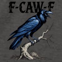Black Crow, F-Caw-F Funny Black Bird Vector Backpack