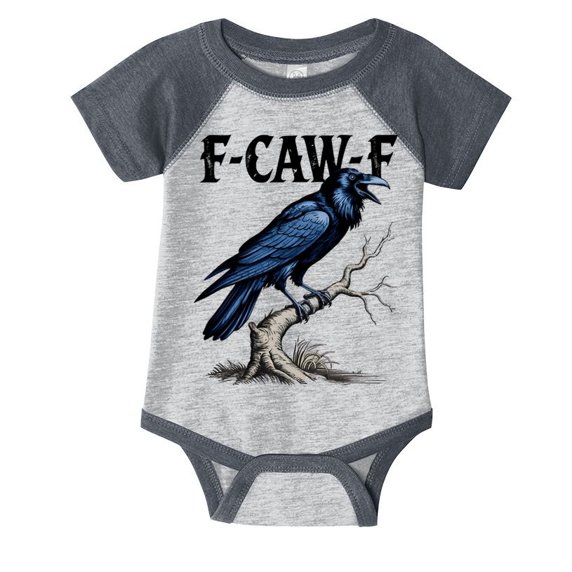 Black Crow, F-Caw-F Funny Black Bird Infant Baby Jersey Bodysuit