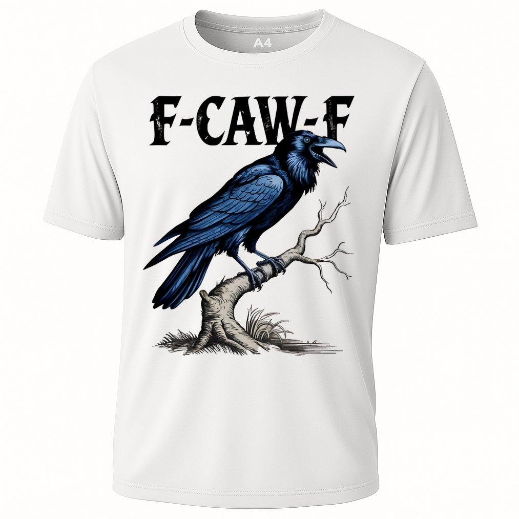 Black Crow, F-Caw-F Funny Black Bird Performance Shirt
