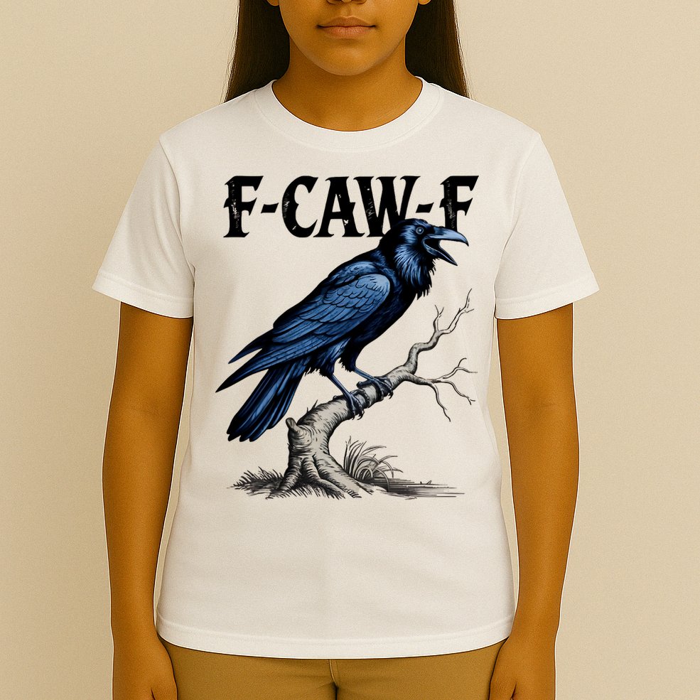 Black Crow, F-Caw-F Funny Black Bird T-Shirt