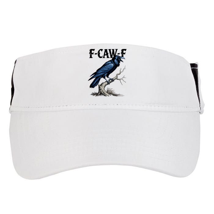 Black Crow, F-Caw-F Funny Black Bird Adult Drive Performance Visor
