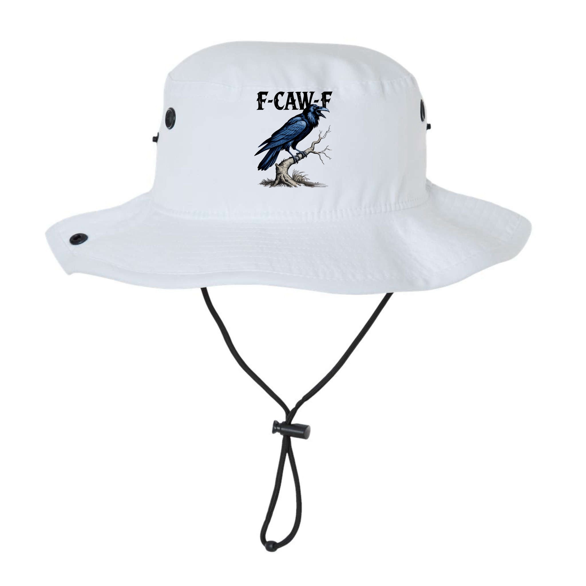 Black Crow, F-Caw-F Funny Black Bird Bucket Hat