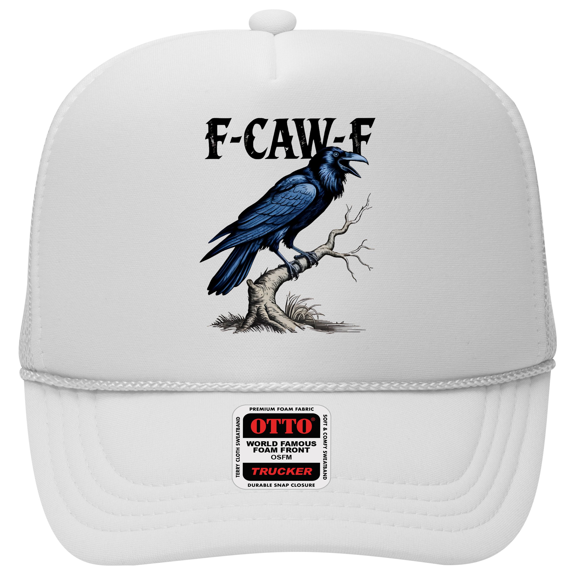 Black Crow, F-Caw-F Funny Black Bird Hat