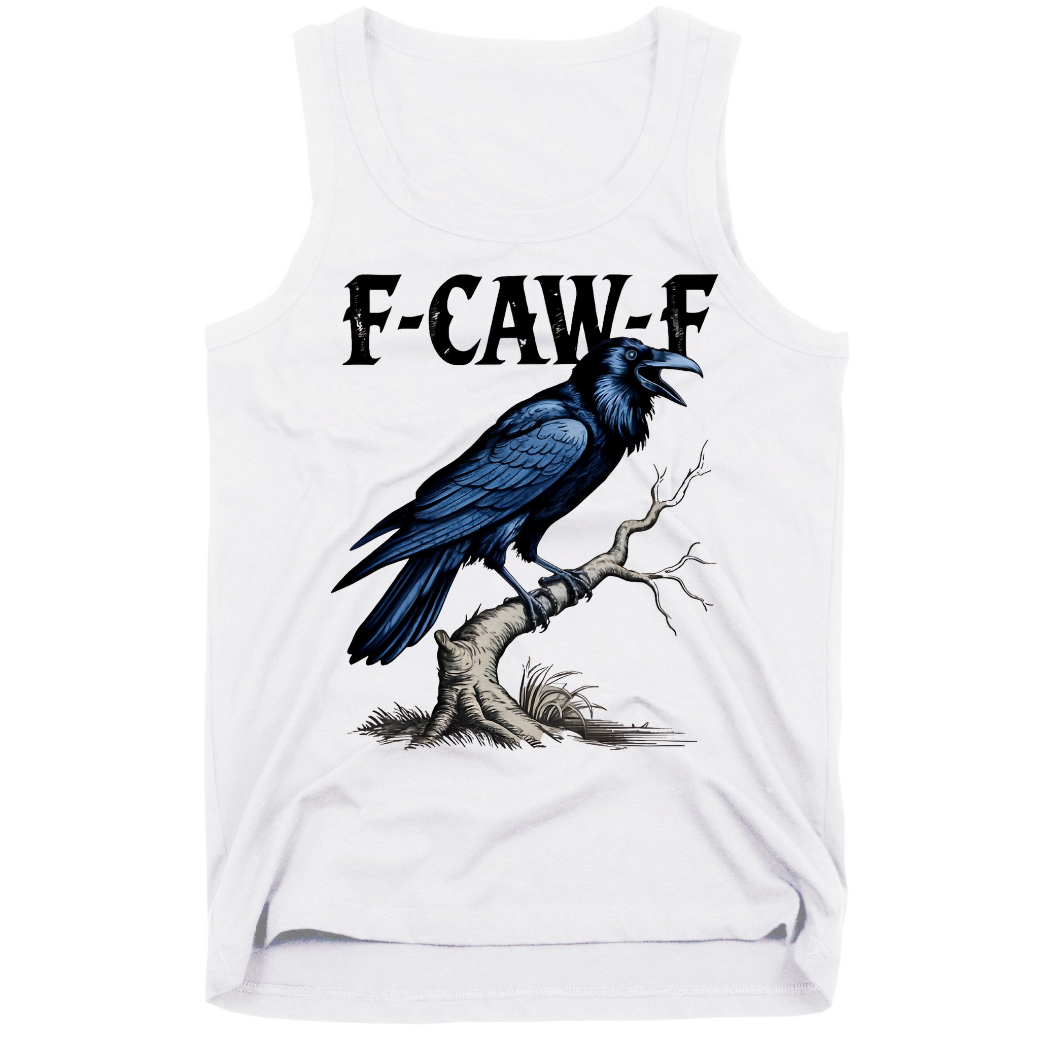 Black Crow, F-Caw-F Funny Black Bird Tank Top