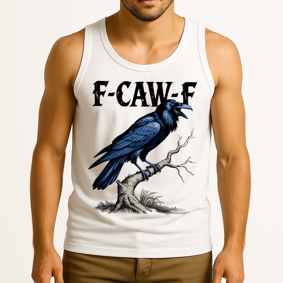 Black Crow, F-Caw-F Funny Black Bird Tank Top