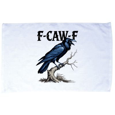Black Crow, F-Caw-F Funny Black Bird Microfiber Hand Towel
