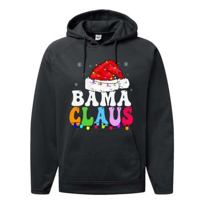 Bama Claus Funny Xmas Family Matching Bama Grandma Christmas Performance Fleece Hoodie