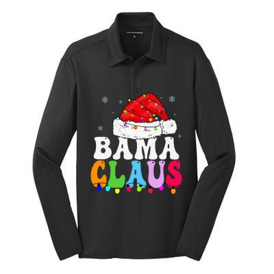 Bama Claus Funny Xmas Family Matching Bama Grandma Christmas Silk Touch Performance Long Sleeve Polo